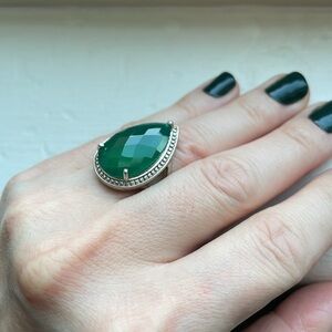 Sterling chrysoprase ring